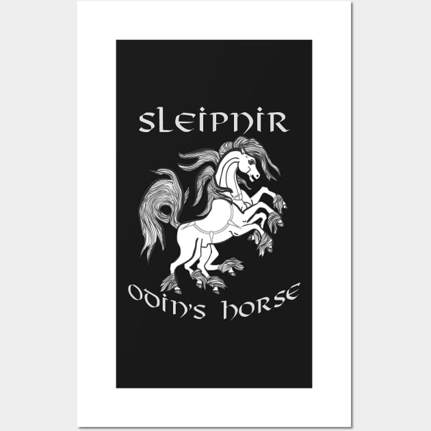 Odin's horse Sleipnir-VIKING t-shirt Wall Art by KrasiStaleva